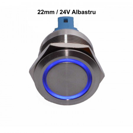 Push buton 22mm / 24V cu LED - Img 2