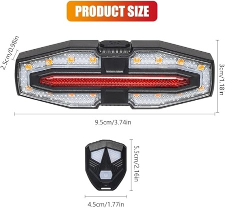 Set far si stop led pentru bicicleta cu incarcare USB - Img 4