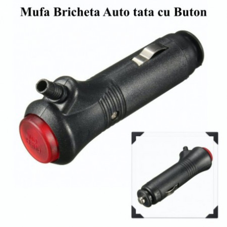 Stecher priza bricheta auto 12v cu siguranta si intrerupator - Img 4