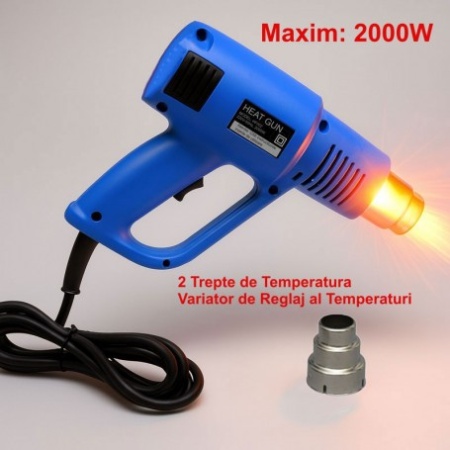 Suflanta Feon cu Aer Cald 2000W si Temperatura Reglabila / HF002 - Img 6