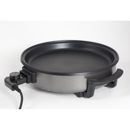 Tigaie electrica ZILAN ZLN-7870, pizza, grill, 38cm, 1500W, capac sticla, Non-Stick - Img 2