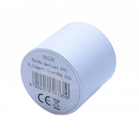 Banda matisatdin PVC aer conditionat 7,5CM X 40M alb - Img 2