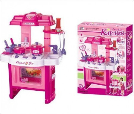 Bucatarie de jucarie 64/42/28 cm albastru sau roz - Pentru viitorul Masterchef!