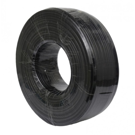 Cablu Coaxial RG6 cu Alimentare 2x0,75mm / Negru - 100m/Rol - Img 2