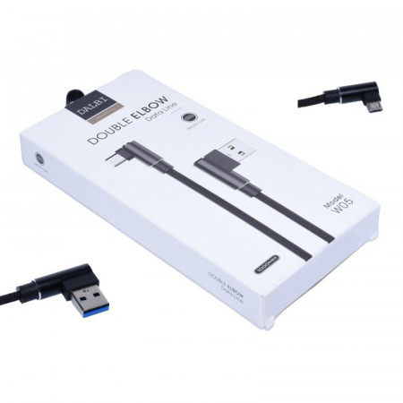 Cablu de date USB la 90˚ cu USB tip C, iPhone sau Micro USB - Img 2