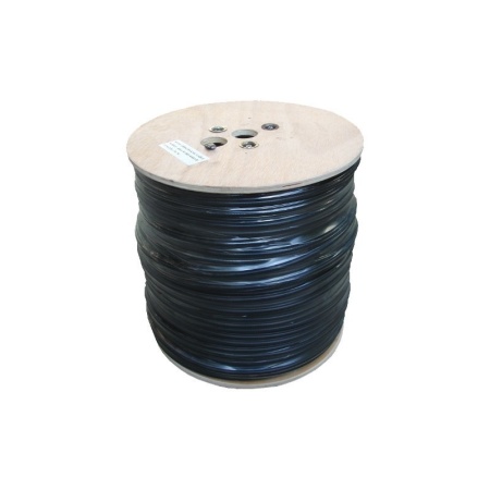 Cablu FTP Cat. 5e cupru 0,5mm solid cu sufa, manta PE negru 500m / rola - Img 2