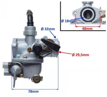 Carburator compatibil Honda ATC70, ST90 - Img 2