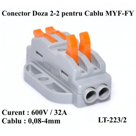 Conector Doza 2-2 pentru Cablu , LT-223/2
