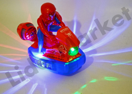 Hidroglisor - motocicleta Spiderman cu sunete si lumini - Img 2