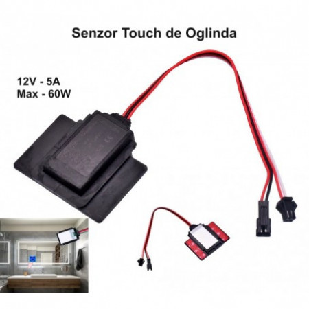 Intrerupator led touch cu senzor pentru oglinda 12V-5A / 60W - Img 3