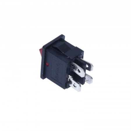 Intrerupator mic cu led rosu , 21X15X24mm - Img 2