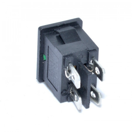 Intrerupator Mic cu Led VERDE , 21x15x14mm - Img 2