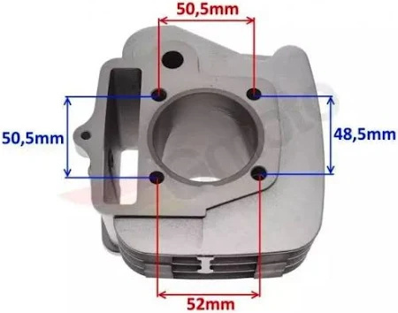 Kit cilindru (set motor) ATV Lifan ZS125 52.4mm - Img 3