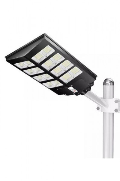 Lampa Stradala Proiector LED cu Incarcare Solara Jortan, 1000W – 20Cadrane, Panou Solar Incorporat, acumulator intern, 96 leduri