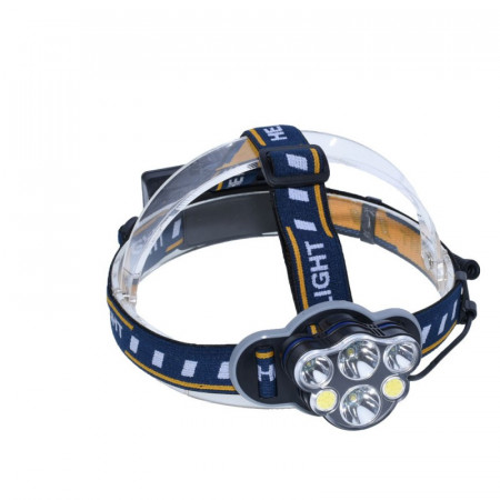 Lanterna de cap 4+2 LED si 2 acumulatori 3,7V Li-Ion