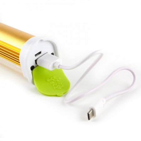Lanterna De Mana Cu Acumulator,1led XLT6 + COB Led Alb-Rosu - Img 2