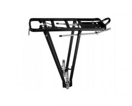 Portbagaj pentru bicicleta , prindere pe spate, din aluminiu, greutate maxima suportata 35 kg, 13 x 37.5cm, negru - Img 2