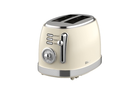 Prajitor de paine Retro Zilan ZLN1191, 2 felii de paine, 850W, 6 trepte de temperatura si timer, dezghetare, reincalzire, picioruse antiderapante