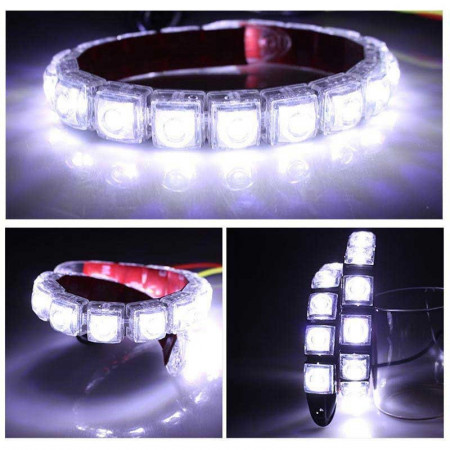 Set lumini auto 2 x 12 LED DRL 12V - 12W - Img 4