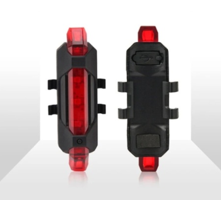 Stop bicicleta 5 led-uri, acumulator reincarcabil usb, 5 moduri iluminare, impermeabil - Img 2