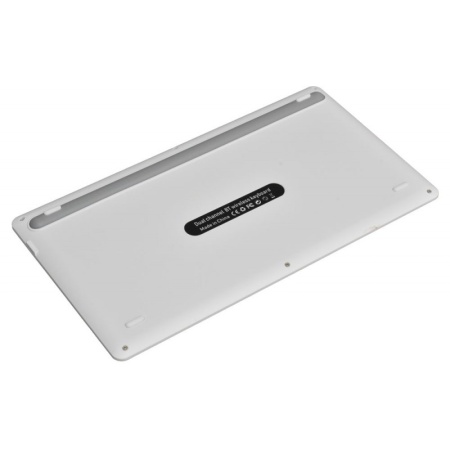 Tastatura alba mini slim cu Bluetooth si suport tableta sau telefon - Img 2