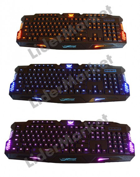 Tastatura gaming iluminata in 3 culori M200 USB
