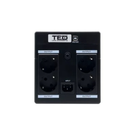 UPS 1100VA/600W LCD Line Interactive AVR 4 Schuko USB TED - Img 2