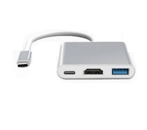 Adaptor 3 in 1 Video Usb Tip-C la HDMI 4K - Usb 3.0- Usb Tip-C
