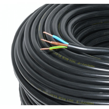 Cablu Electric 3x1,5mm MYYM Litat (Negru)
