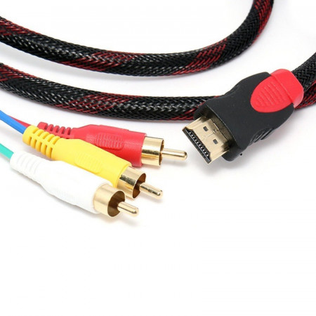 Cablu HDMI - 3 RCA Audio AV / 1,5m