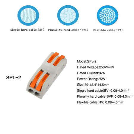 Conector Doza tip 2+2 Poli SPL-2 - Img 3