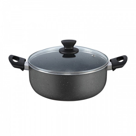 Cratita teflon cu capac sticla 24 cm