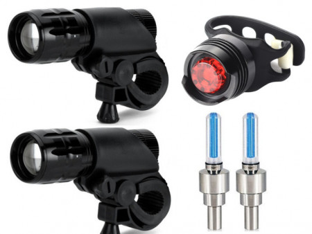 Doua faruri fata zoom, stop spate ruby, lumini valve