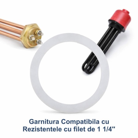 Garnitură siliconică pentru rezistență boiler electric 1¼” (Ø40 mm), etanșare flanșă - Img 2