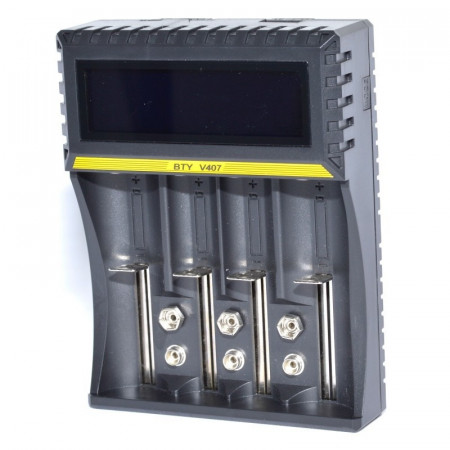 Incarcator Digital Inteligent de Li-Ion, Ni-Mh, Ni-Cd pentru R3, R6, 18650, 9V - Img 2