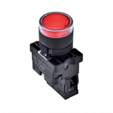 Intrerupator Buton Push Cu Cauciuc 22mm Rosu No- EB2 - Img 5