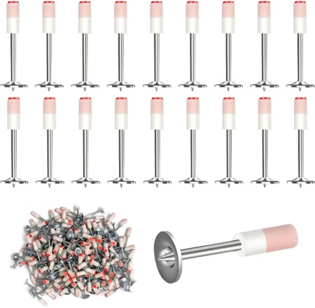 Kit pistol pneumatic pentru cuie, nituri, calibru 7.3 cm cu accesorii de protectie si 100 cuie incluse - Img 6