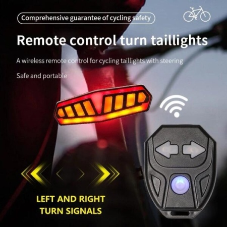 Lampă spate LED pentru bicicletă cu luminozitate ridicată Telecomandă fără fir - Img 3