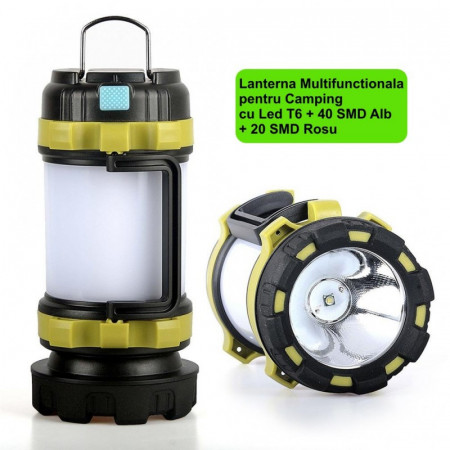 Lanterna multifunctionala cu led T6 - 100W