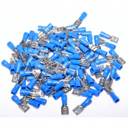 Papuc electric mama albastru 6.3 mm, set 100 de bucati - Img 2