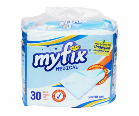 Paturici absorbante medicale pentru pat MyFix 60 x 90 cm, 30 buc