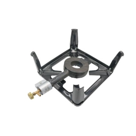 Pirostrie cu patru picioare patrata din tabla, arzator din fonta, 30cmx30cmx15cm - Img 2