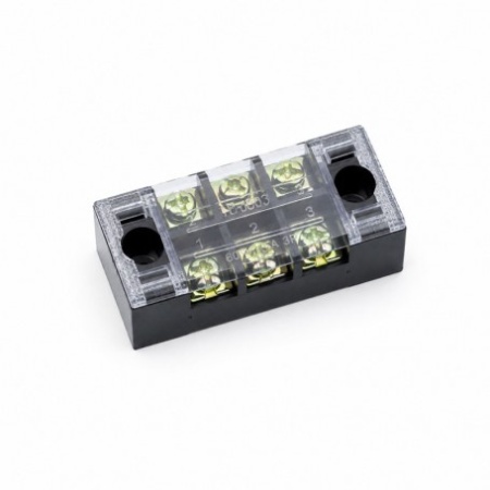 Regleta Electrica cu Contacte din Alama Nichelata, 3 Poli, 15A 600V, cu Capac, TB-1503 - Img 2