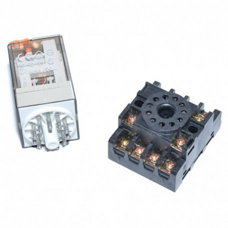 Releu Industrial 12V–AC/11P cu Soclu - Img 3