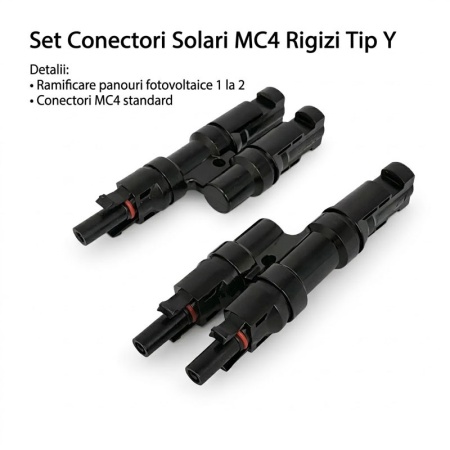 Set 2 Conectori Solari MC4 Tip Y, Adaptor Ramificare Panouri Fotovoltaice, 1000V, 1 Tata la 2 Mama - Img 3