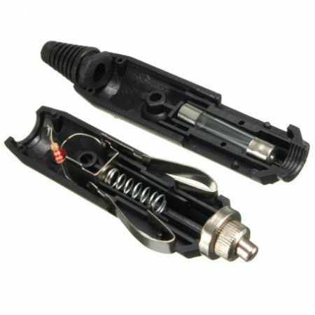 Stecher priza bricheta auto 12v cu cap metalic si siguranta - Img 3
