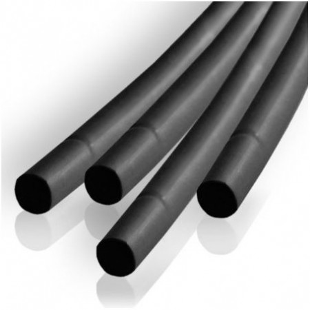 Tub furtun izolator termocontractant negru 2.5 mm x 100 cm - set 10 buc
