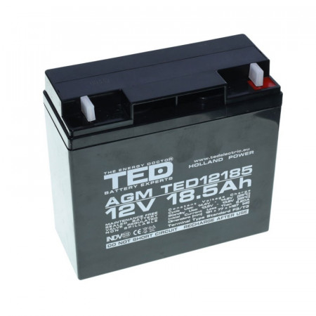 Acumulator Plumb-Acid 12V-18,5A TED - Img 2