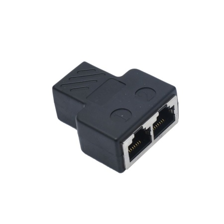 Adaptor Spliter RJ45 UTP mama - 2 mama Negru CAT5/6 - spliter retea Ethernet - Img 3