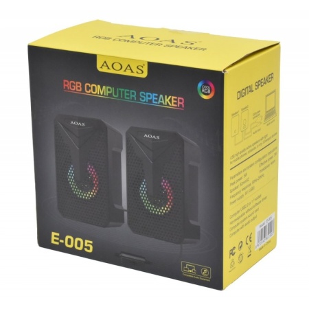 Boxe pentru calculator cu leduri RGB si USB E-005 - Img 3